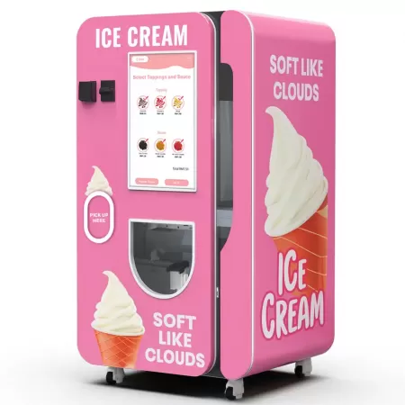 Máquina expendedora de helados inteligente de alta eficiencia de Huaxin - Grado comercial con monitoreo remoto y dispensación rápida de 15 segundos